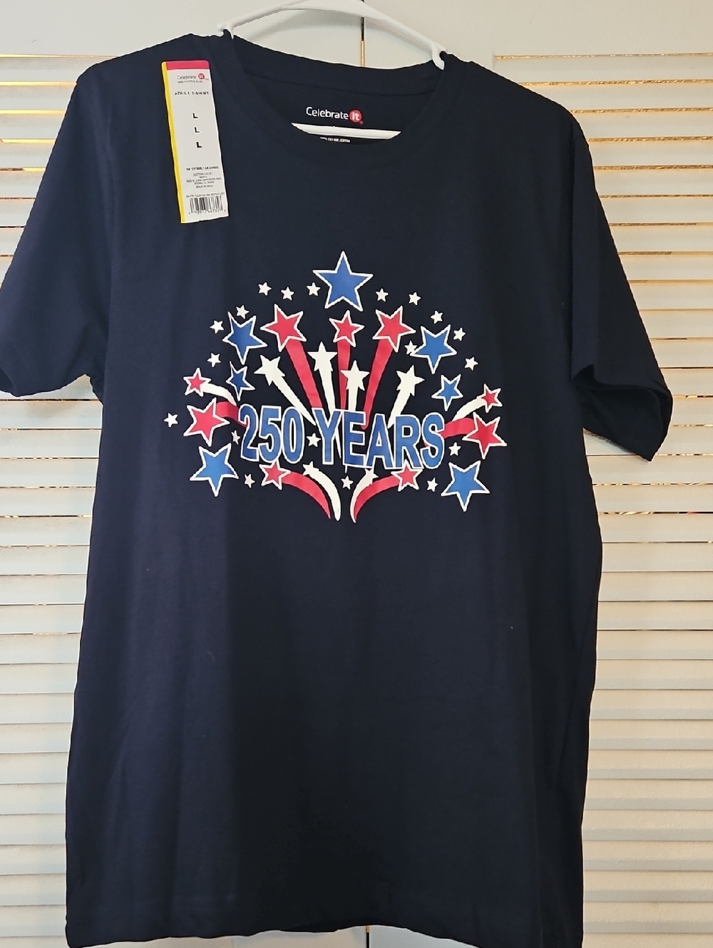 Celebrate It Navy Red White Blue 250 Years Graphic Tee